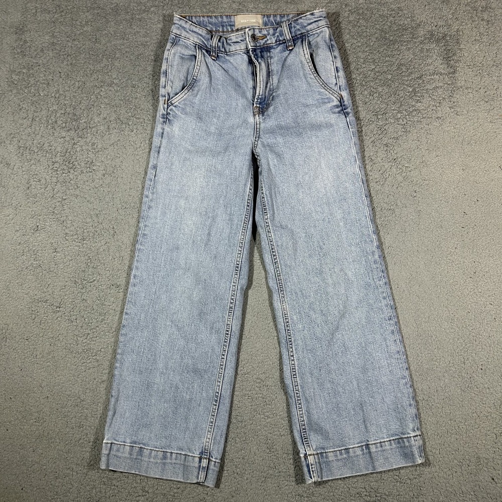 Everlane Cropped Wide Leg Jeans Womens 25 Light Wash Denim High Rise #3182 - Picture 3 of 9